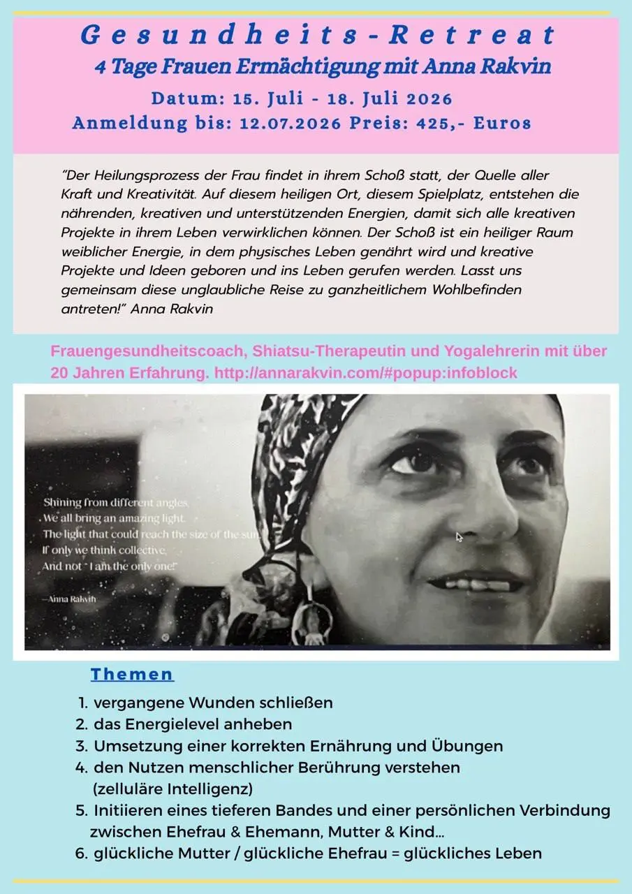 wohltuende Shiatsu-Behandlung während oder nach dem Frauengesundheits- Workshop