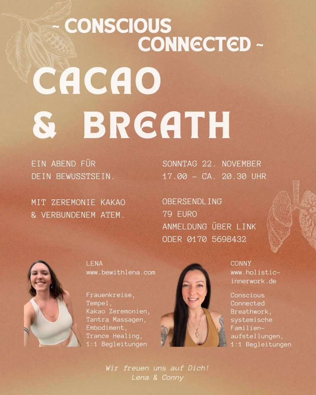 „CONSCIOUS CONNECTED CACAO & BREATH“☕️🌬️✨🌀 – München