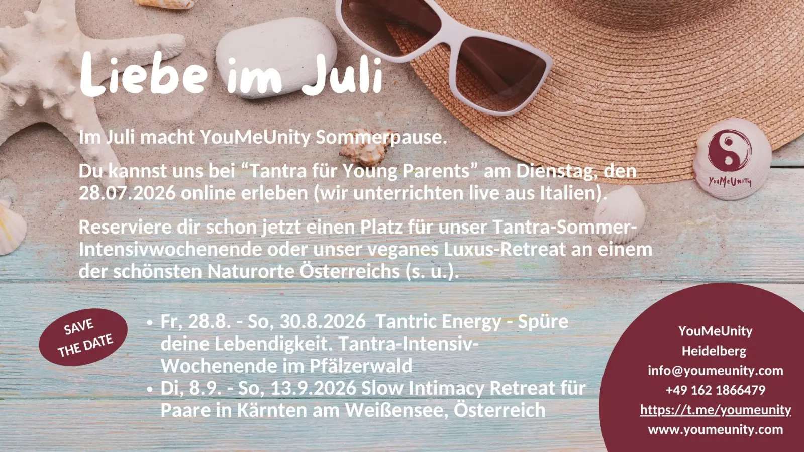 YouMeUnity Event Overview July