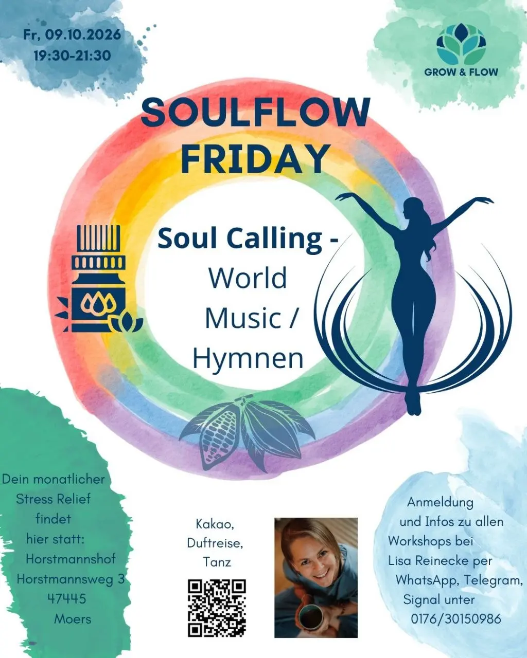 Am SoulFlow Friday am 09.10. geht es wie immer um Dich, um Deine Verbindung zu Dir und dieses Mal geht es ganz tief um Deine Seele
