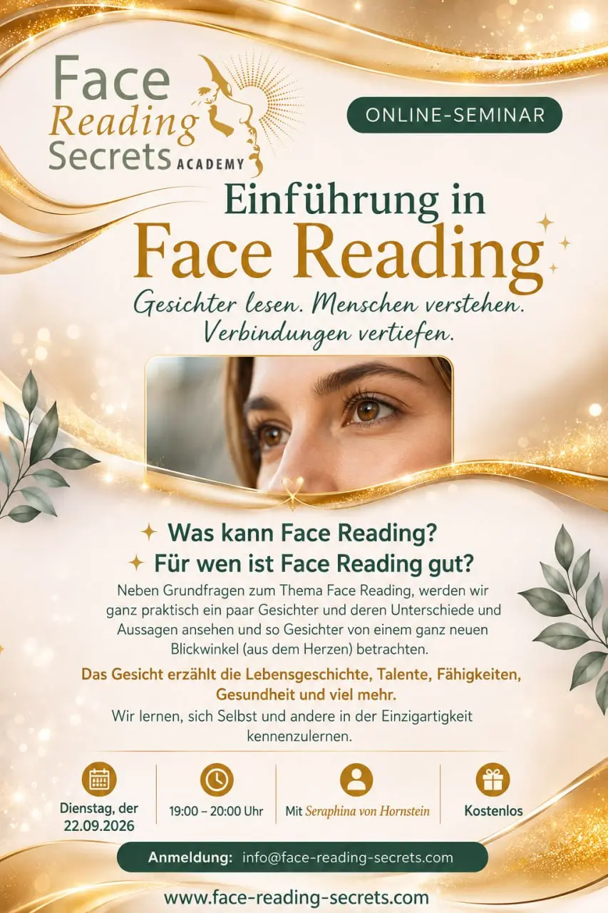Weitere Informationen unter: www.face-reading-secrets.com