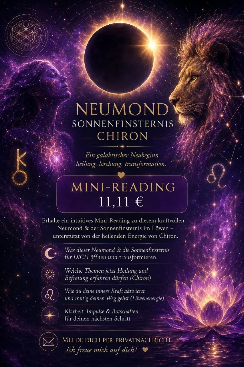 🌑✨ NEUMOND • SONNENFINSTERNIS • CHIRON ✨🦁