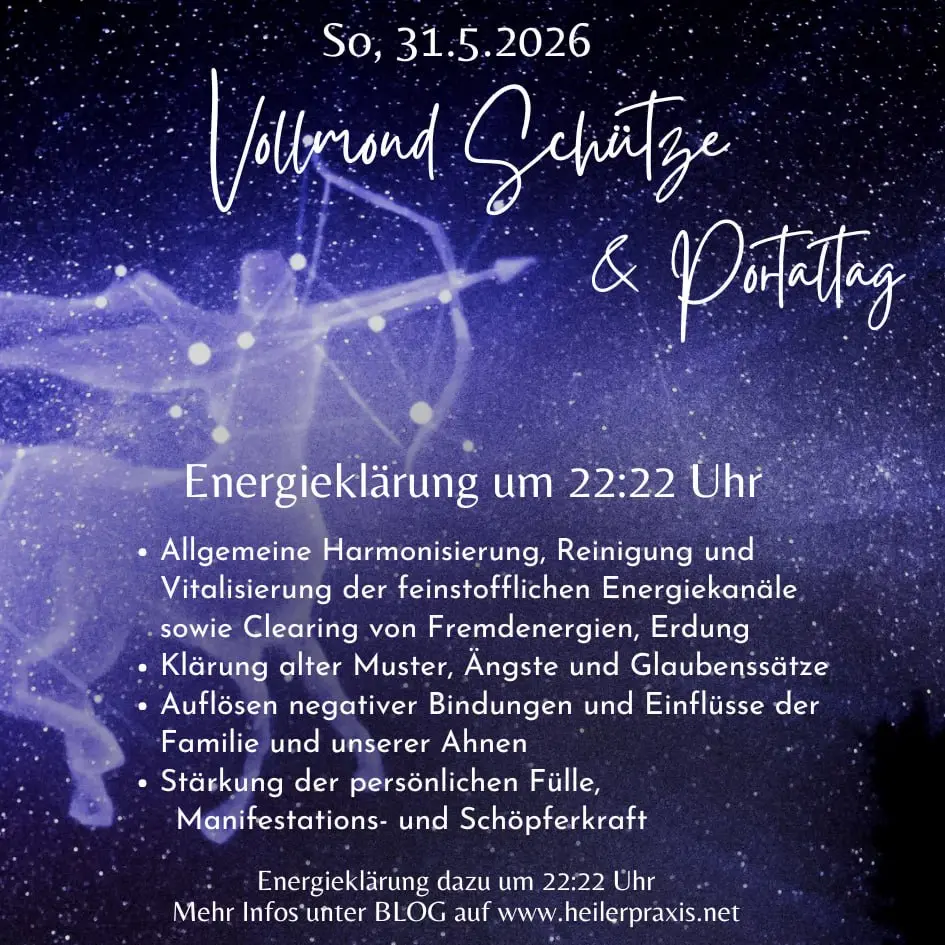 🌸Energieklärung zum Vollmond im Schützen UND PORTALTAG!