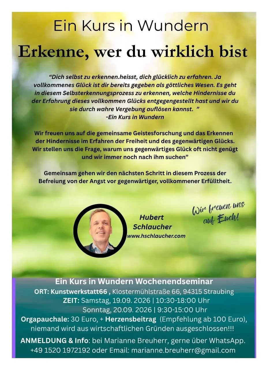 Kurswochende in Bayern (Straubing)