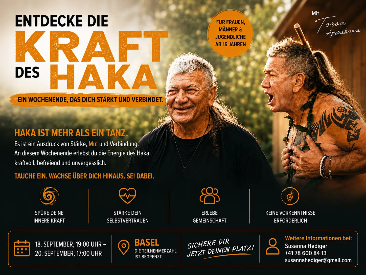 HAKA WORKSHOP IN BASEL, vom 18.–20. Sept. 2026