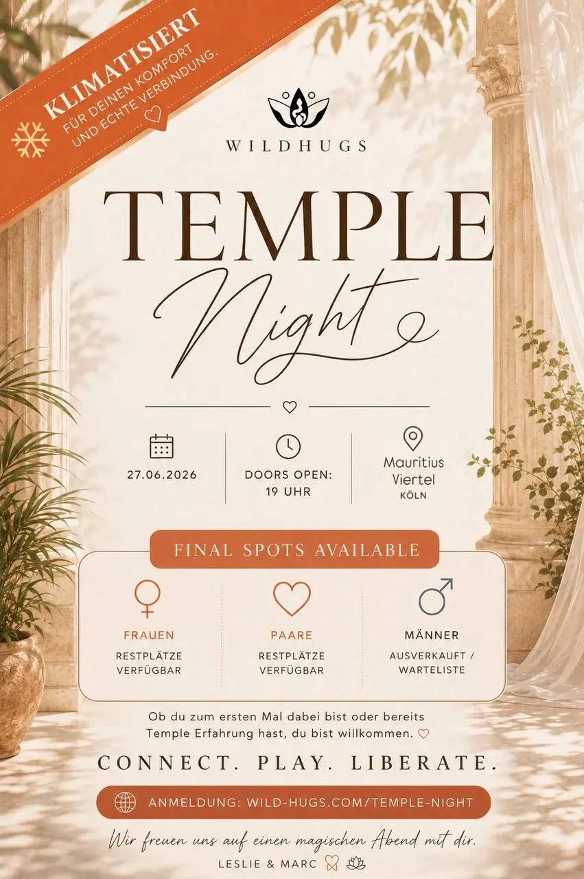 💫WildHugs Temple Night Köln - Klimatisiert 💫