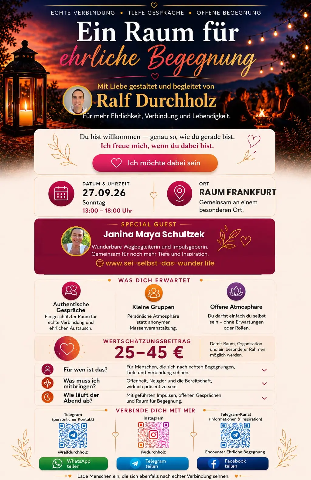 ✨ Ein Raum für ehrliche Begegnung ✨