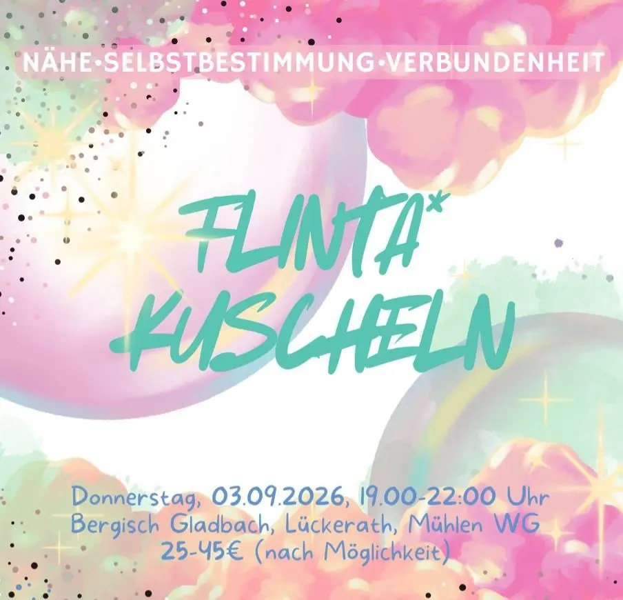 🫠🌈Special FLINTA* Kuschel Event🌈🫠