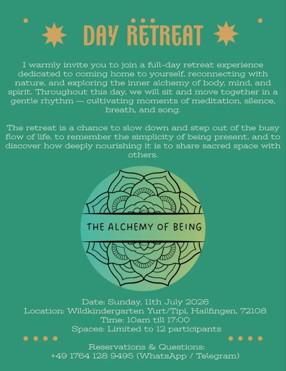 ✨ Tages-Retreat – The Alchemy of Being ✨