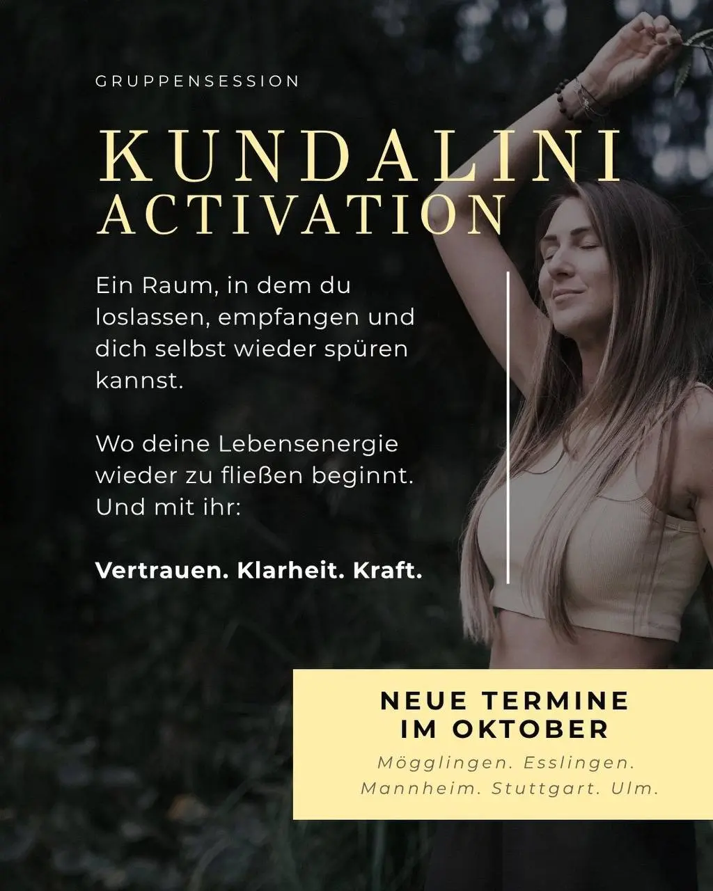 Für STUTTGART am Sa, 24.10 sind noch 3 Plätze frei ✨