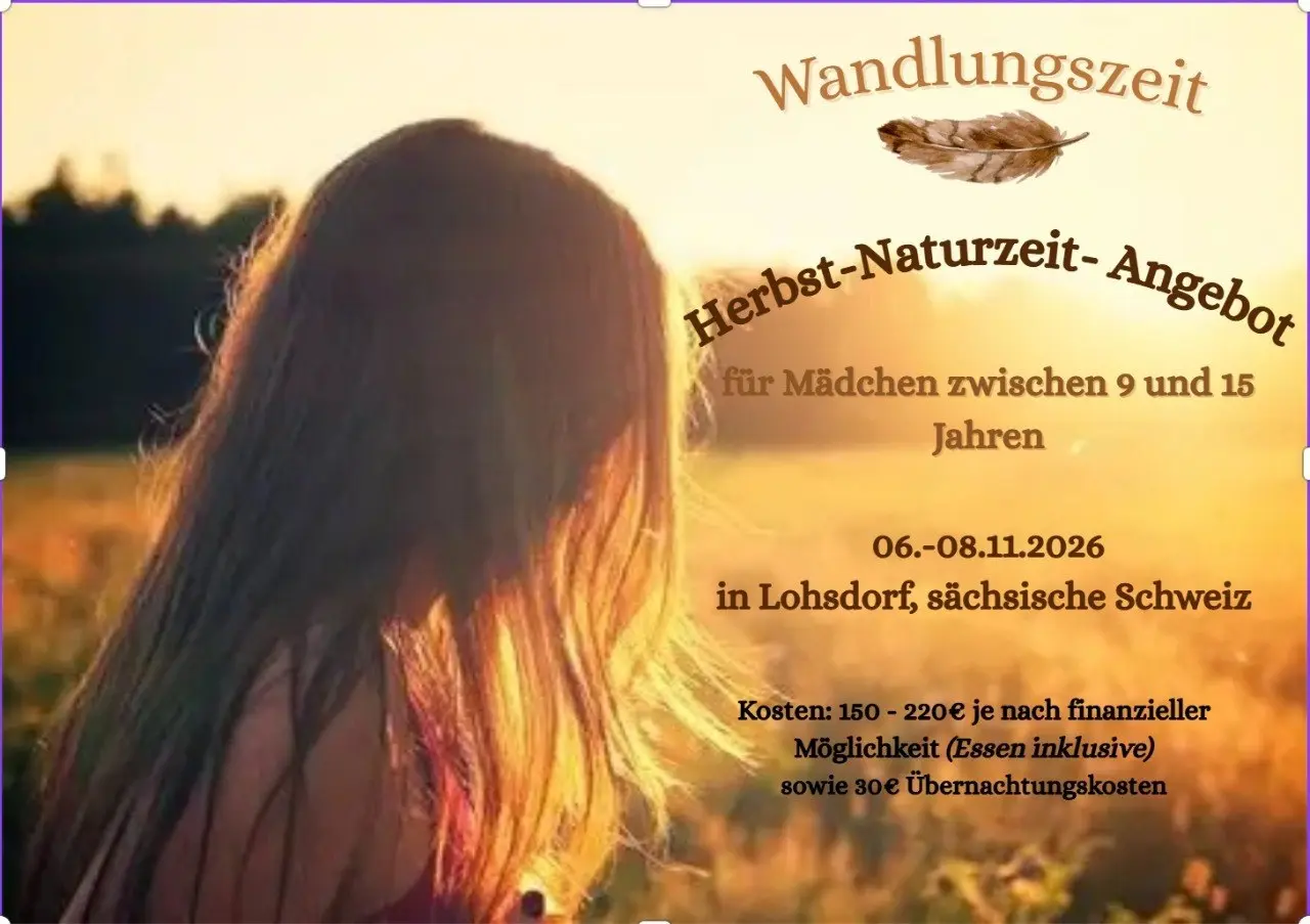 Wandlungszeit – ein Angebot für Mädchen zwischen 9 und 15 Jahren