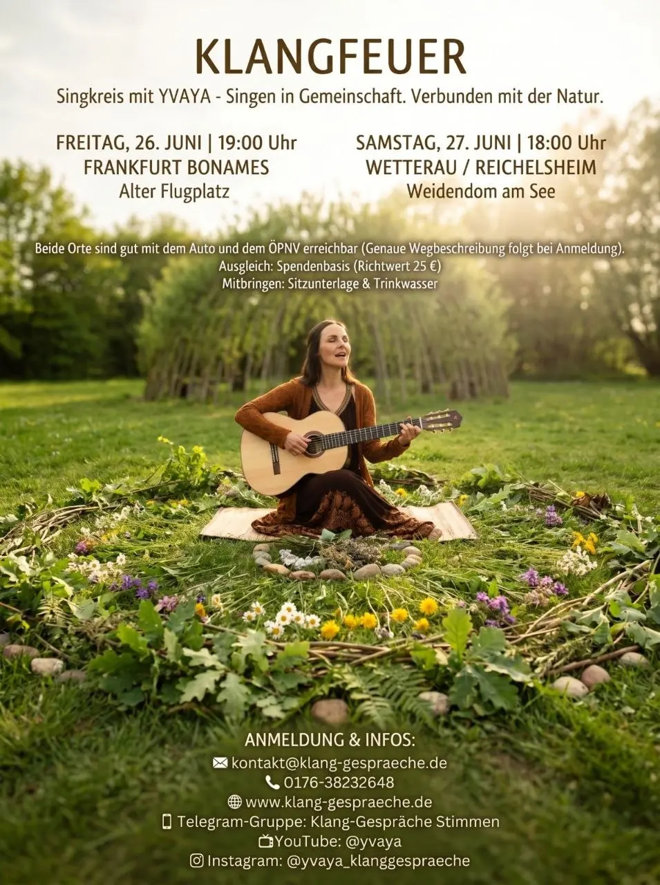 🔥 KLANGFEUER: Zwei Singkreise im Juni 🌞🌿🌀