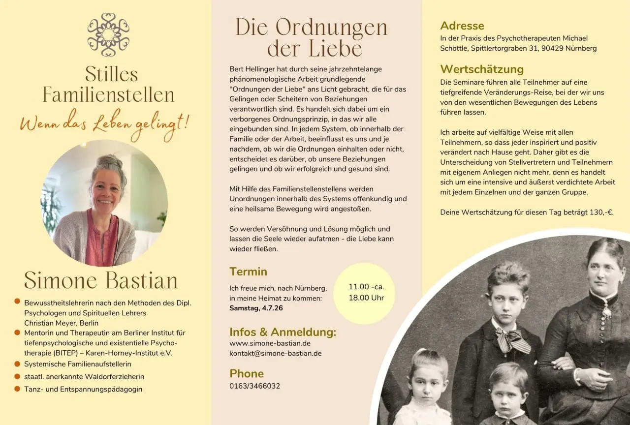 Aufstellungsarbeit jenseits von EGO-Strategien: am 4.7. in Nürnberg